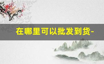 在哪里可以批发到货-哪里可以找到批发渠道