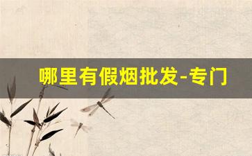 哪里有假烟批发-专门卖假烟的地方