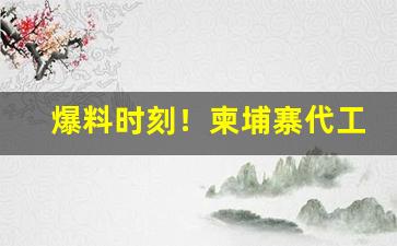 爆料时刻！柬埔寨代工烟质量如何“独善其身”