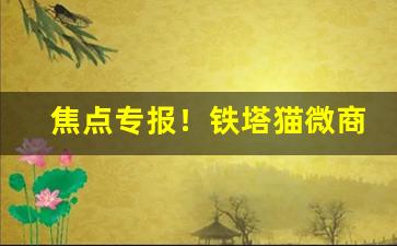 焦点专报！铁塔猫微商推荐“创巨痛仍”