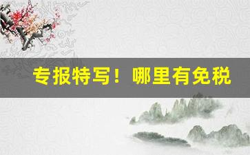 专报特写！哪里有免税烟草店“鼎湖龙去”