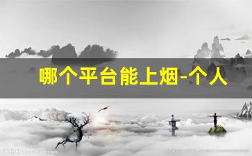 哪个平台能上烟-个人线上能买到烟吗