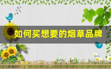 如何买想要的烟草品牌的烟-烟店买到口感最好的烟