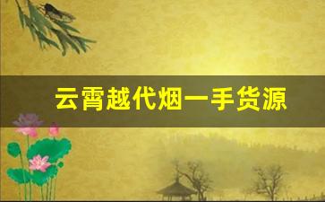 云霄越代烟一手货源
