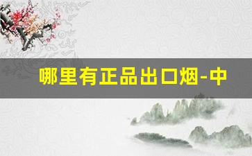 哪里有正品出口烟-中国有进口烟专卖店