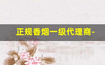 正规香烟一级代理商-正规香烟工厂全国可发