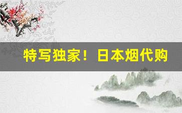 特写独家！日本烟代购“顶礼慈云”