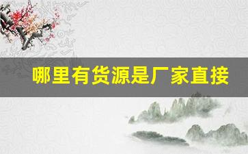 哪里有货源是厂家直接供货-厂家一手货源可拿货