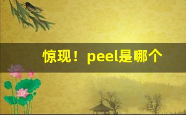 惊现！peel是哪个国家的品牌“八面玲珑”