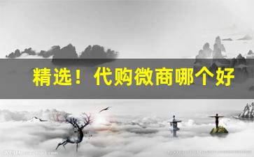 精选！代购微商哪个好“邦以民为本”