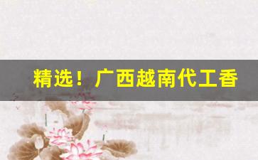 精选！广西越南代工香烟品牌齐全“不差毫发”