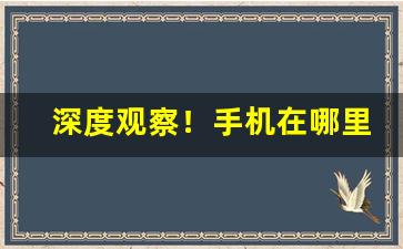 深度观察！手机在哪里可以买香烟呢“不赞一词”