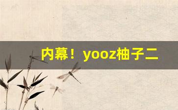 内幕！yooz柚子二代价格“寸草不留”