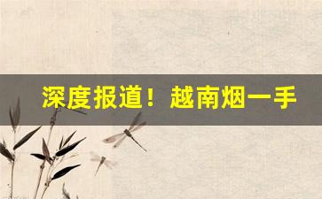深度报道！越南烟一手批发东兴厂家“觥筹交错”