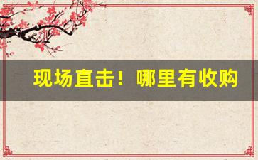 现场直击！哪里有收购假烟的“雕栾绮节”
