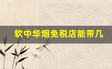 软中华烟免税店能带几条-免税中华烟免税店购买攻略