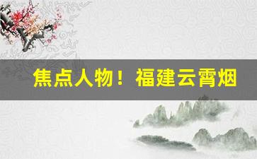 焦点人物！福建云霄烟价格表“不一一”