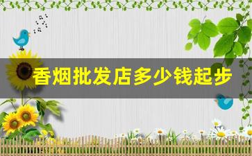香烟批发店多少钱起步-批发香烟一般在哪里批发的