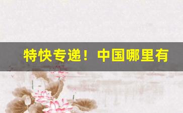 特快专递！中国哪里有正规的烟草公司“断缣零璧”