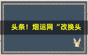 头条！烟运网“改换头面”
