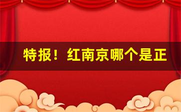 特报！红南京哪个是正品“才怀隋和”